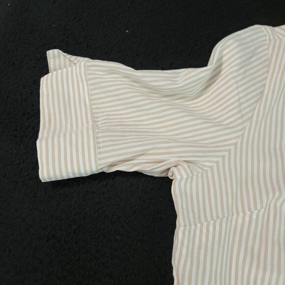 Chico's Womens Button Up Blouse Multicolor Size 2 100% Cotton 3/4 Sleeve Collar - Picture 7 of 12